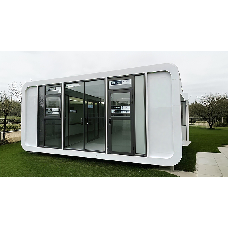 Do the windows and ventilation designs of an Apple cabin balance light and privacy?