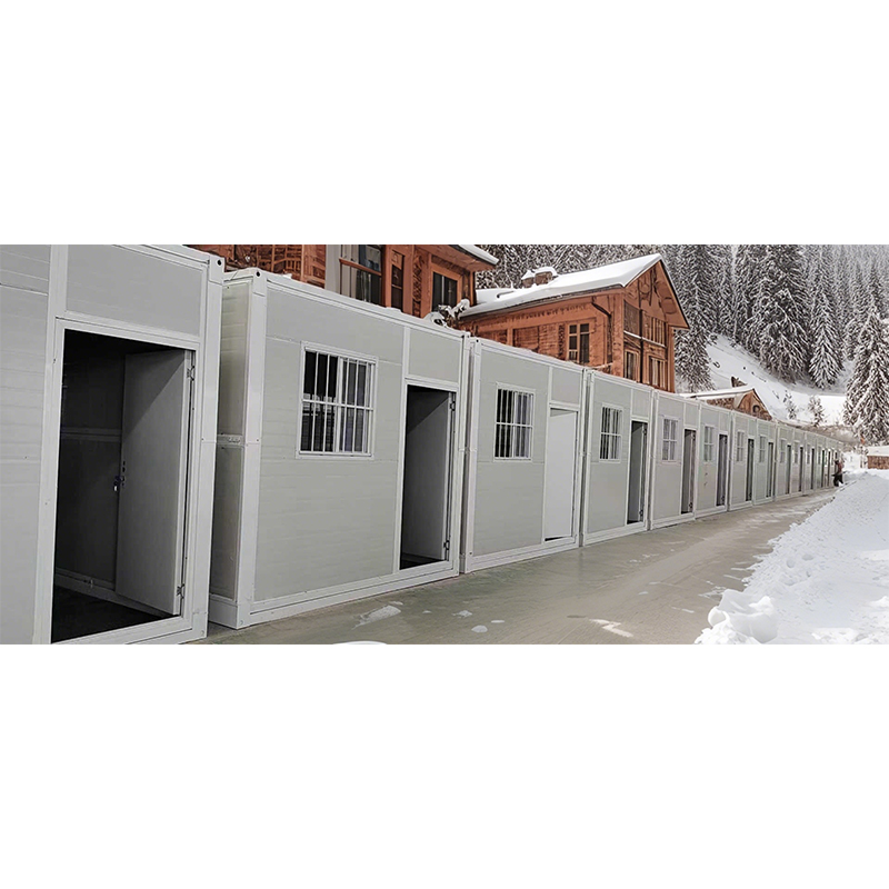 How can the wind resistance of a folding foldable container house be guaranteed when it is folded?